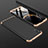 Handyhülle Hülle Kunststoff Schutzhülle Tasche Matt Vorder und Rückseite 360 Grad für Huawei Y6 Pro (2019) Gold und Schwarz