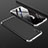 Handyhülle Hülle Kunststoff Schutzhülle Tasche Matt Vorder und Rückseite 360 Grad für Huawei Y6 Pro (2019) Silber