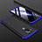 Handyhülle Hülle Kunststoff Schutzhülle Tasche Matt Vorder und Rückseite 360 Grad für Nokia 7.1 Plus Blau und Schwarz
