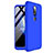 Handyhülle Hülle Kunststoff Schutzhülle Tasche Matt Vorder und Rückseite 360 Grad für Nokia X6 Blau