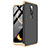 Handyhülle Hülle Kunststoff Schutzhülle Tasche Matt Vorder und Rückseite 360 Grad für Nokia X6 Gold und Schwarz