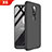 Handyhülle Hülle Kunststoff Schutzhülle Tasche Matt Vorder und Rückseite 360 Grad für Nokia X6 Schwarz