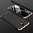 Handyhülle Hülle Kunststoff Schutzhülle Tasche Matt Vorder und Rückseite 360 Grad für OnePlus 6T Gold und Schwarz