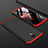 Handyhülle Hülle Kunststoff Schutzhülle Tasche Matt Vorder und Rückseite 360 Grad für OnePlus 6T Rot und Schwarz
