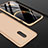 Handyhülle Hülle Kunststoff Schutzhülle Tasche Matt Vorder und Rückseite 360 Grad für OnePlus 7 Pro Gold
