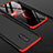 Handyhülle Hülle Kunststoff Schutzhülle Tasche Matt Vorder und Rückseite 360 Grad für OnePlus 7 Pro Rot und Schwarz