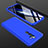 Handyhülle Hülle Kunststoff Schutzhülle Tasche Matt Vorder und Rückseite 360 Grad für Oppo A11 Blau