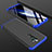 Handyhülle Hülle Kunststoff Schutzhülle Tasche Matt Vorder und Rückseite 360 Grad für Oppo A11 Blau und Schwarz