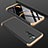 Handyhülle Hülle Kunststoff Schutzhülle Tasche Matt Vorder und Rückseite 360 Grad für Oppo A11 Gold und Schwarz