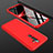Handyhülle Hülle Kunststoff Schutzhülle Tasche Matt Vorder und Rückseite 360 Grad für Oppo A5 (2020) Rot