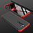Handyhülle Hülle Kunststoff Schutzhülle Tasche Matt Vorder und Rückseite 360 Grad für Oppo A5 (2020) Rot und Schwarz