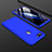 Handyhülle Hülle Kunststoff Schutzhülle Tasche Matt Vorder und Rückseite 360 Grad für Oppo A7 Blau