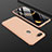 Handyhülle Hülle Kunststoff Schutzhülle Tasche Matt Vorder und Rückseite 360 Grad für Oppo A7 Gold