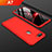 Handyhülle Hülle Kunststoff Schutzhülle Tasche Matt Vorder und Rückseite 360 Grad für Oppo A7 Rot
