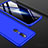 Handyhülle Hülle Kunststoff Schutzhülle Tasche Matt Vorder und Rückseite 360 Grad für Oppo A9 Blau