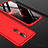 Handyhülle Hülle Kunststoff Schutzhülle Tasche Matt Vorder und Rückseite 360 Grad für Oppo A9 Rot