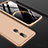 Handyhülle Hülle Kunststoff Schutzhülle Tasche Matt Vorder und Rückseite 360 Grad für Oppo A9X Gold