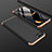 Handyhülle Hülle Kunststoff Schutzhülle Tasche Matt Vorder und Rückseite 360 Grad für Oppo R15X Gold und Schwarz