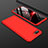 Handyhülle Hülle Kunststoff Schutzhülle Tasche Matt Vorder und Rückseite 360 Grad für Oppo R15X Rot