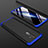 Handyhülle Hülle Kunststoff Schutzhülle Tasche Matt Vorder und Rückseite 360 Grad für Realme X2 Pro Blau und Schwarz