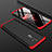 Handyhülle Hülle Kunststoff Schutzhülle Tasche Matt Vorder und Rückseite 360 Grad für Realme X2 Pro Rot und Schwarz