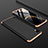 Handyhülle Hülle Kunststoff Schutzhülle Tasche Matt Vorder und Rückseite 360 Grad für Samsung Galaxy A10 Gold und Schwarz