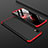Handyhülle Hülle Kunststoff Schutzhülle Tasche Matt Vorder und Rückseite 360 Grad für Samsung Galaxy A10 Rot und Schwarz