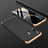 Handyhülle Hülle Kunststoff Schutzhülle Tasche Matt Vorder und Rückseite 360 Grad für Samsung Galaxy A30 Gold und Schwarz