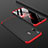 Handyhülle Hülle Kunststoff Schutzhülle Tasche Matt Vorder und Rückseite 360 Grad für Samsung Galaxy A30 Rot und Schwarz