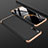 Handyhülle Hülle Kunststoff Schutzhülle Tasche Matt Vorder und Rückseite 360 Grad für Samsung Galaxy A30S Gold und Schwarz