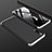 Handyhülle Hülle Kunststoff Schutzhülle Tasche Matt Vorder und Rückseite 360 Grad für Samsung Galaxy A30S Silber und Schwarz
