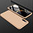 Handyhülle Hülle Kunststoff Schutzhülle Tasche Matt Vorder und Rückseite 360 Grad für Samsung Galaxy A50 Gold