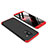 Handyhülle Hülle Kunststoff Schutzhülle Tasche Matt Vorder und Rückseite 360 Grad für Samsung Galaxy A6 Plus (2018) Rot und Schwarz