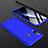 Handyhülle Hülle Kunststoff Schutzhülle Tasche Matt Vorder und Rückseite 360 Grad für Samsung Galaxy A60 Blau