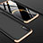 Handyhülle Hülle Kunststoff Schutzhülle Tasche Matt Vorder und Rückseite 360 Grad für Samsung Galaxy A70 Gold und Schwarz