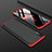 Handyhülle Hülle Kunststoff Schutzhülle Tasche Matt Vorder und Rückseite 360 Grad für Samsung Galaxy A70 Rot und Schwarz