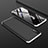 Handyhülle Hülle Kunststoff Schutzhülle Tasche Matt Vorder und Rückseite 360 Grad für Samsung Galaxy A70 Silber