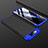 Handyhülle Hülle Kunststoff Schutzhülle Tasche Matt Vorder und Rückseite 360 Grad für Samsung Galaxy A80 Blau und Schwarz