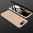 Handyhülle Hülle Kunststoff Schutzhülle Tasche Matt Vorder und Rückseite 360 Grad für Samsung Galaxy A80 Gold