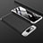 Handyhülle Hülle Kunststoff Schutzhülle Tasche Matt Vorder und Rückseite 360 Grad für Samsung Galaxy A80 Silber und Schwarz