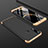 Handyhülle Hülle Kunststoff Schutzhülle Tasche Matt Vorder und Rückseite 360 Grad für Samsung Galaxy A9s Gold und Schwarz