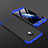 Handyhülle Hülle Kunststoff Schutzhülle Tasche Matt Vorder und Rückseite 360 Grad für Samsung Galaxy Grand Prime Pro (2018) Blau und Schwarz