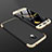 Handyhülle Hülle Kunststoff Schutzhülle Tasche Matt Vorder und Rückseite 360 Grad für Samsung Galaxy Grand Prime Pro (2018) Gold und Schwarz