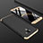 Handyhülle Hülle Kunststoff Schutzhülle Tasche Matt Vorder und Rückseite 360 Grad für Samsung Galaxy J6 (2018) J600F Gold und Schwarz