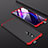 Handyhülle Hülle Kunststoff Schutzhülle Tasche Matt Vorder und Rückseite 360 Grad für Xiaomi Mi 9T Pro Rot und Schwarz