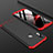 Handyhülle Hülle Kunststoff Schutzhülle Tasche Matt Vorder und Rückseite 360 Grad für Xiaomi Mi A2 Lite Rot und Schwarz