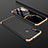 Handyhülle Hülle Kunststoff Schutzhülle Tasche Matt Vorder und Rückseite 360 Grad für Xiaomi Redmi 7 Gold und Schwarz