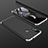 Handyhülle Hülle Kunststoff Schutzhülle Tasche Matt Vorder und Rückseite 360 Grad für Xiaomi Redmi 7 Silber und Schwarz