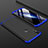 Handyhülle Hülle Kunststoff Schutzhülle Tasche Matt Vorder und Rückseite 360 Grad M01 für Huawei Enjoy 9 Blau und Schwarz