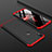 Handyhülle Hülle Kunststoff Schutzhülle Tasche Matt Vorder und Rückseite 360 Grad M01 für Huawei Enjoy 9 Rot und Schwarz